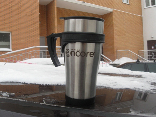 Thermo cup, Ramada Encore (laser engraving on thermo cups)