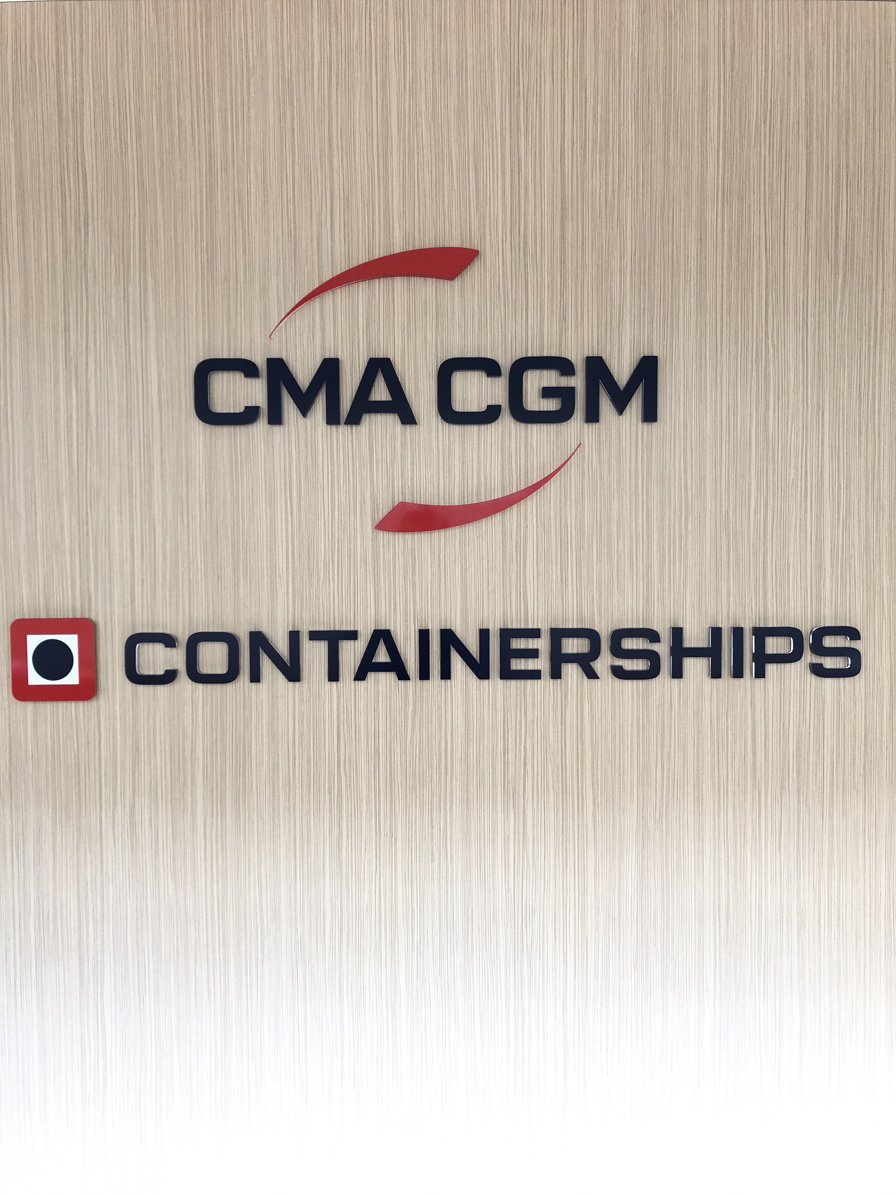 CMA CGM plastic sign